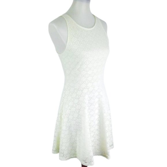 No Boundaries Fit Flare Dress Sz M Ivory - Picture 6 of 9
